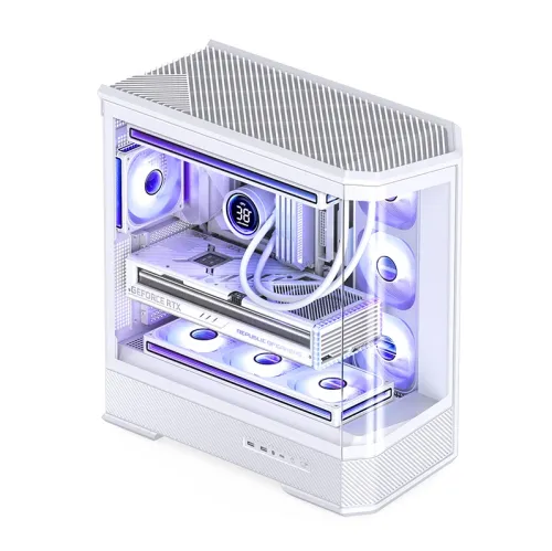 Case JONSBO D400 White – ATX| Kính Cường Lực| Tản Nhiệt Tốt